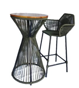 Bistrô Corda Náutica com Banqueta verzate moveis